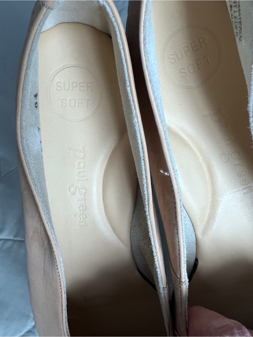 Paul Green Nude Suede Loafer - Super Soft Comfort - Picture 2 of 8